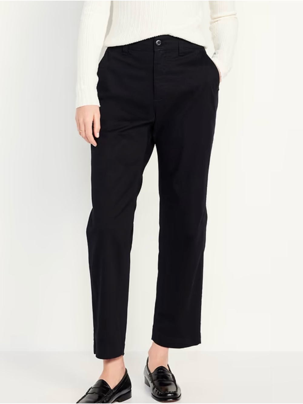 Old Navy Black Straight-Leg Women’s Chinos
